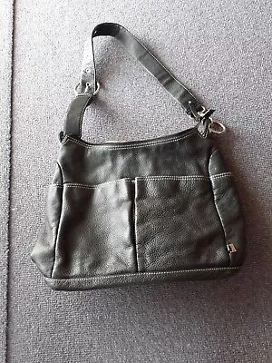 Oioi Black Leather Nappy Bag Big Guc • $25