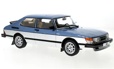 Mcg Model Car Group 1/18 1981 Saab 900 Turbo Metallic Blue Over Silver Mgc18261 • $98.47