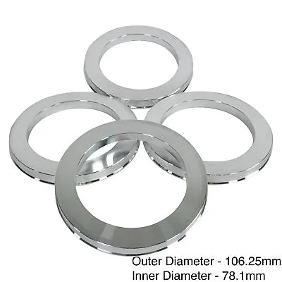 SET OF 4 HUB CENTRIC HUBCENTRIC ALUMINUM RINGS 106.00 Mm - 78.1 Mm 106 78.10 • $20.66