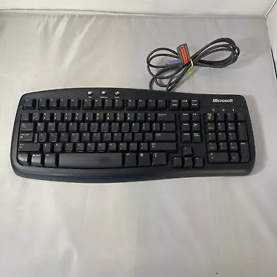 Vintage Microsoft Keyboard Basic Wired 1.0A PC Computer Keyboard PS/2 Qwerty • $16.99