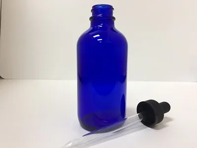 4oz Cobalt Blue Glass Bottles With Glass Eye Dropper New !!  • $5.58