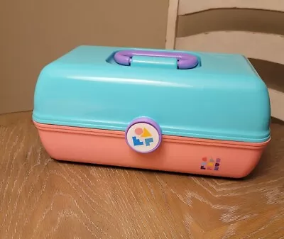 Caboodles 3 Tier Makeup Travel Case W/ Vanity Mirror - Pink And Teal  • $18.50