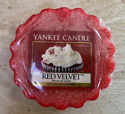 Red Velvet Yankee Candle Wax Tart Discontinued Cake Sweet Brown Sugar Yummy • £3.45