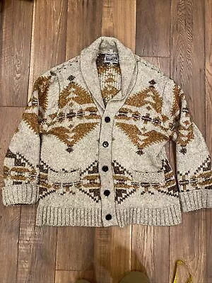 Schott Bros. Hand Crafted Yak Wool American Cardigan Knit Sweater Lebowski XL • $49.99