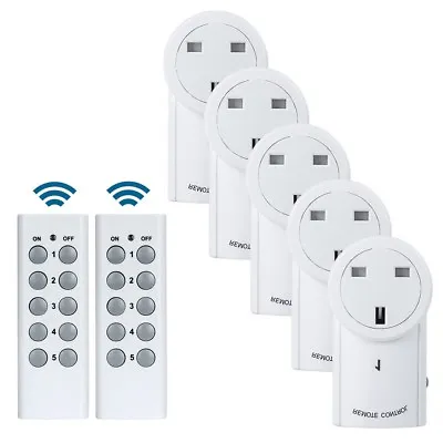 £29.76 • Buy Wireless Remote Control Sockets Programmable Electrical UK Plug Outlet Switch