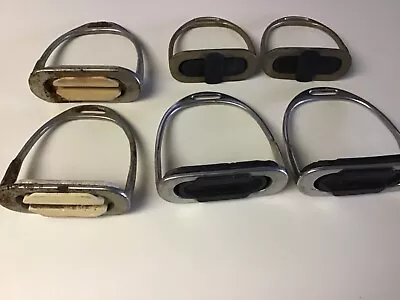 3 Pair Metal Polo Stirrups • $90