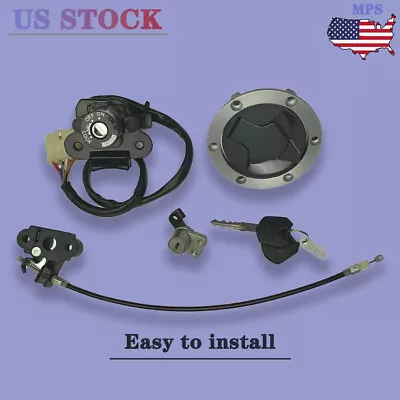 Ignition Lock Key Set Fuel Gas Cap Seat Lock For Kawasaki Ninja250R EX250 08-12 • $29.93