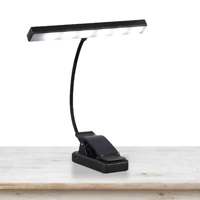 Piano Music Stand Lamp Rechargeable 18 LED Book Light Eye Caring Clip On Light • $17.26
