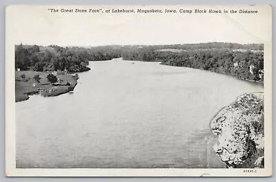 State View~Great Stone Face @ Lakehurst~Maquoketa IA 1912~Vintage Postcard • $1.35