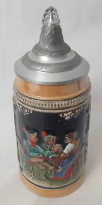 Beer Stein Ceramic Zinn Lid Made In Western Germany 7 In DANNTRINKUNDIACH Read • $15