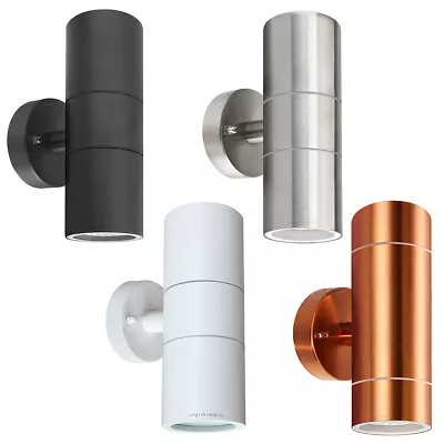 £12.99 • Buy Modern LED Up Down Outdoor Wall Lights Stainless Steel 10W GU10 Garden Lights