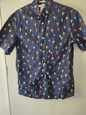 LOGG Label Of Graded Goods H&M Men's Shirt Small Cactus Print Short Sleeve • $12.50