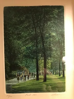 $255 • Buy Harold Altman Framed Etching Signed In Pencil Titled  Park 1983 