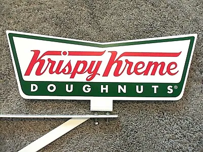 Donut Sign Krispy Kreme Doughnut Shop 2 Sided Flange Steel Metal Sign & Bracket • $586.08