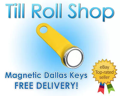 1 X Yellow Dallas Key Magnetic Fob IButton 1-Wire EPOS - Free Del! • £7.54