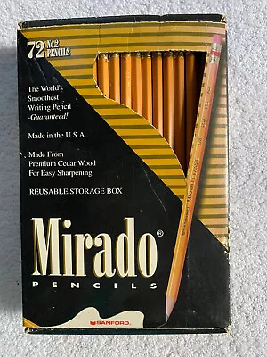 Vintage Mirado Pencils USA No. 2 Cedar Sanford Original Box Contains 71 Pencils • $30.58