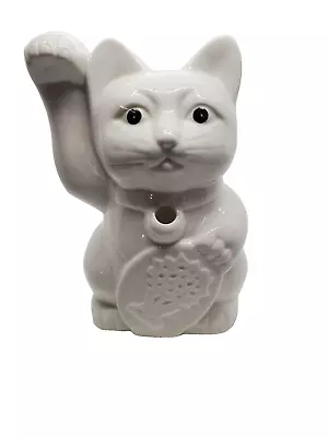 Benihana Maneki Neko Beckoning Tiki Lucky Cat White Mug/Cocktail Mug Vintage • $12.99