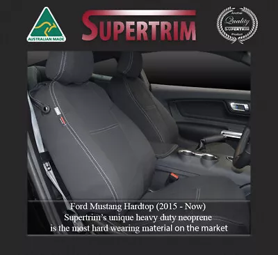 Premium Neoprene FRONT FULL-COVER + POCKETS Seat Covers Fit Ford Mustang Hardtop • $187.17