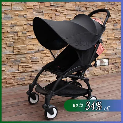 Portable Baby Child Pushchair Stroller Pram Buggy Sun Shade Cover Canopy Black • £5.80