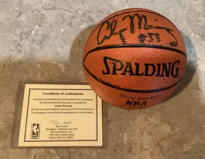 Alonzo Mourning  Signed NBA Spalding Mini Basketball Score Board Inc. COA • $16.50