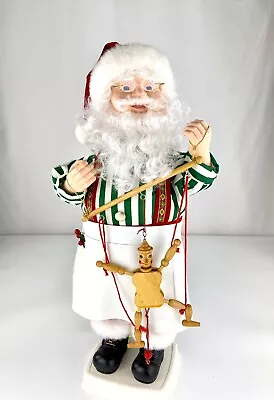Christmas Santa With Wooden Puppet  24   Telco Motionette  Vintage 1995  • $49.95