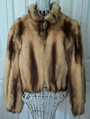 Vintage Sable Fur Bomber Jacket By Sacowitz • $1950
