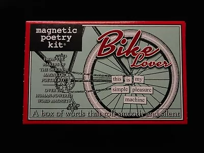 New BIKE LOVER Magnetic Poetry Kit - LAST ONES CLOSING OUT !! • $10.95