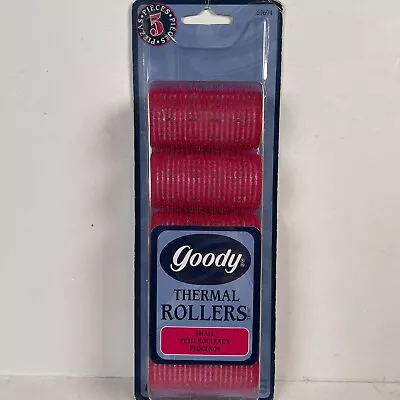 NOS 1999 GOODY THERMAL V-BRISTLE ROLLERS 5-PACK Sz Small 1.25  Pink/Red #69694 • $7.95