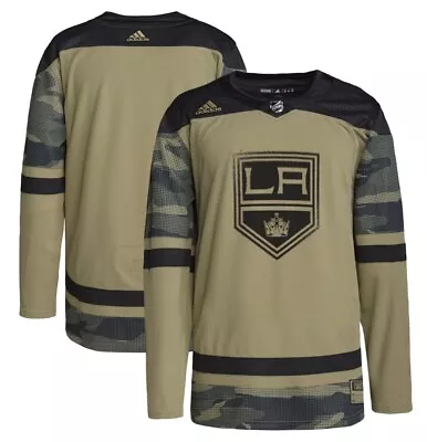 NEW Adidas Authentic Los Angeles Kings Military Appreciation Camo Jersey Size 52 • $179.99