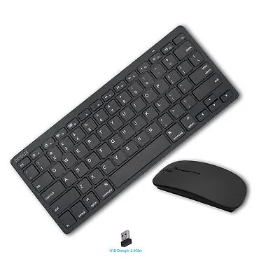 £17.99 • Buy Mini Wireless 2.4ghz Black Keyboard And Mouse Combo For Apple Mac Macbook Pro
