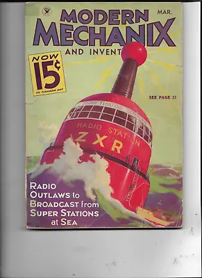 Modern Mechanix And Inventions Magazine---------march 1934 • $19.99