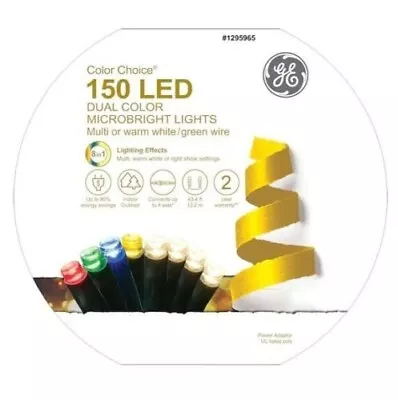 GE Color Choice 150 Ct 43.4-ft 8-function Color Changing LED Christmas Lights • $24.99