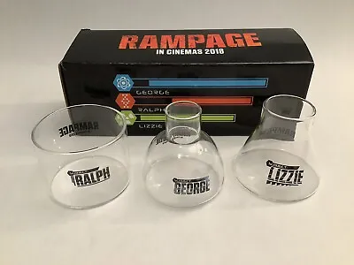 RARE Dwayne Johnson Rock RAMPAGE Video Game Laboratory Shot Glasses Promo Prize • $19