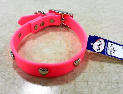 Zeta - Design Dog Collar / 16 Inch Color Neon P[nk / Free Brass Hang Tag 102a-ht • $11.50