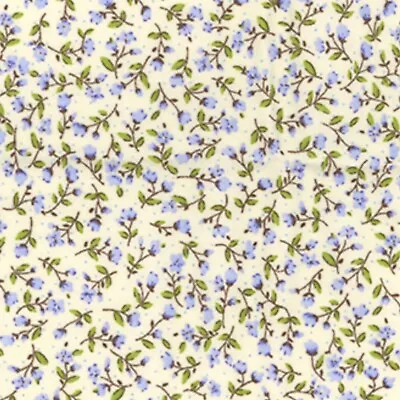 100% Cotton Quality Craft Fabric By The Metre Fat Quarter Floral Ditsy Lilac 1 • £7.55