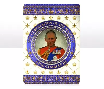 £3.29 • Buy King Charles Coronation Foil Fridge Magnet Collectors Souvenir Memorabilia Gift