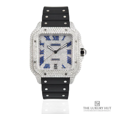 £10500 • Buy Cartier Santos Large 39.8mm Diamond Dial Ref: WSSA0037 - Full Set - 2021