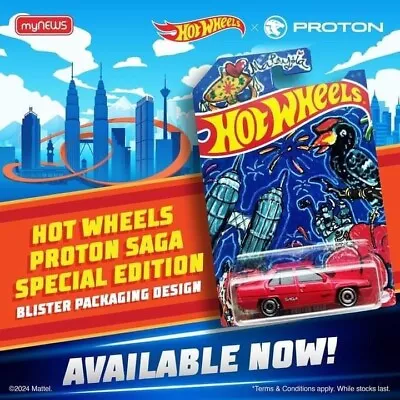 2024 Mattel Malaysia Proton Saga Limited Edition New Blister Packaging Design • $122