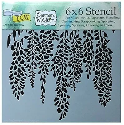 Wisteria Flower Stencil 6  Floral Leaf Vine Leaves Wall Paint Art Craft Template • $7.99