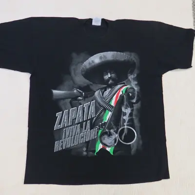 OnixStreet Certified Emiliano Zapata Graphic Print Chicano Men's T-Shirt 4XL • $74.99