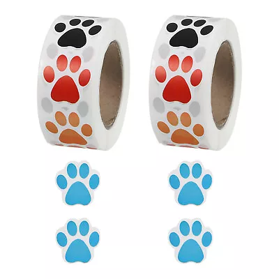 2 Roll Paw Prints Stickers 1 Inch Adhesive Dog Paw Prints Labels 500 Count/Roll • $8.88