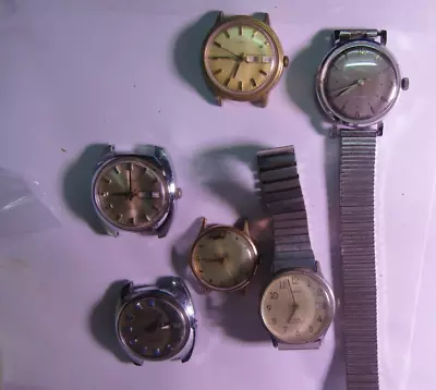 Vintage Watch Lot Of 6 Men's Timex Watches For Parts/repair #85 • $15