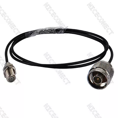 N Male Plug To F Female Bulkhead Pigtail Jumper Cable RG174 Wireless Ethernet 6  • $3.57
