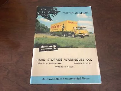 Large 1961 Mayflower Transit Company ROAD ATLAS United States Rand McNally 15” • $42