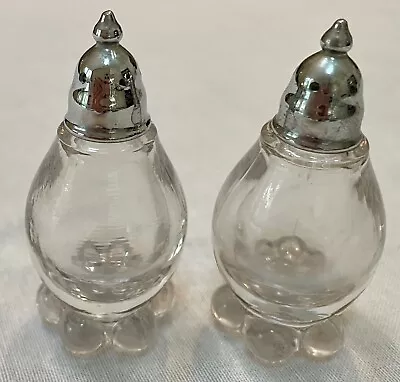 Vintage Imperial Candlewick Salt And Pepper Shakers Hand Crafted Clear Glass • $16