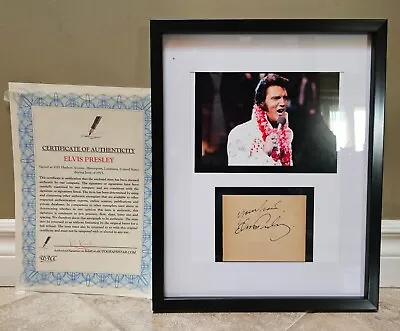 Elvis Presley Hand Signed Autograph -COA -No Copy - Framed  • $9500