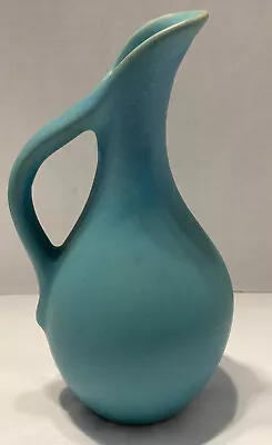 Van Briggle Art Pottery Turquoise Blue Pitcher Vase 7” Tall • $119.99