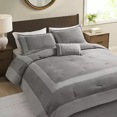 Darcey Cozy Comforter Set Faux Suede Deluxe Hotel Styling All Season Down Alte • $115.99