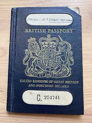 1960s UK Passport To Ian Hugh Calvert Stuart-Maclaren • £19.99