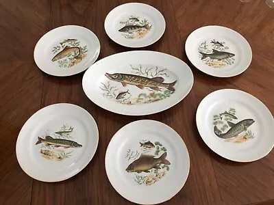 Vintage Naaman Fish Pattern Plates And Platter • $100